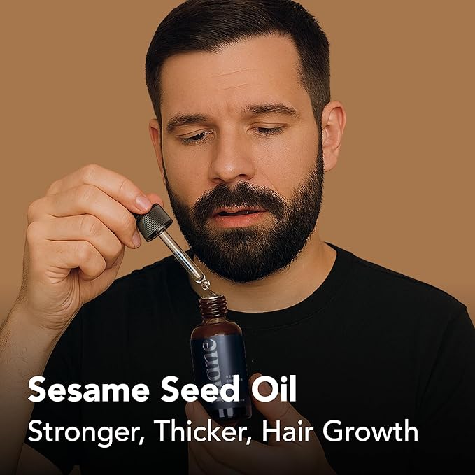 Beard Growth Oil for Men (30ml) Activate Hair Roots for Fuller & Thicker Beard, Mustache Grow Oil - Facial Hair Growth for Men