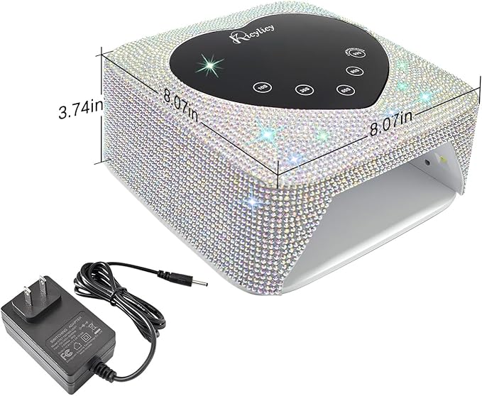 UV LED Nail Lamp for Nails, Kicylicy UV Nail Lamp 72W,Cordless UV Nail Lamp for Gel Polish, Rechargeable Diamond LED Nail Dryer with 5 Timer Settings, Touch Control&Auto Sensor for Salon&Home