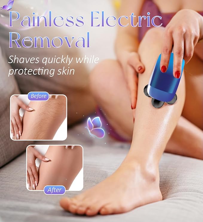 Electric Razors for Women, 6 in 1 Shaver for Womens Cordless, Painless Leg Pubic Hair Razor, Waterproof Wet Dry Women 6 Head Shavers, Remover for Legs Bikini Face Lips Hairs