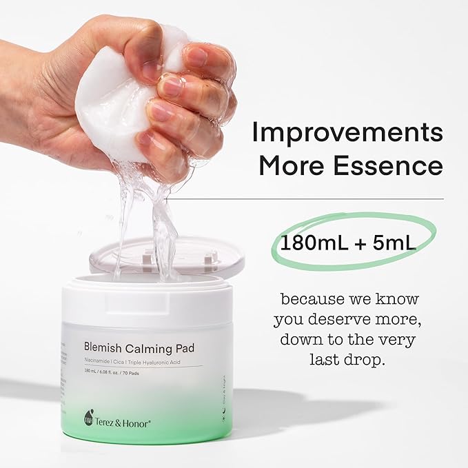 Niacinamide Centella Asiatica Hyaluronic Acid Serum Pad - Korean Brightening, Moisturizer, Deep Hydrating Toner Skincare for Face with Pure Ground Cotton Pad for Routine Facial Care - Made in Korea