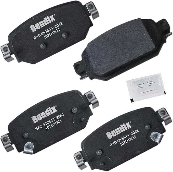 Bendix Priority1 CFC2042 Ceramic Rear Brake Pads for Mazda 3 2018-2017, 3 Sport 2017, CX-3 2022-2019