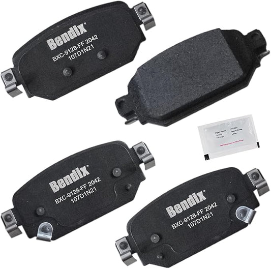 Bendix Priority1 CFC2042 Ceramic Rear Brake Pads for Mazda 3 2018-2017, 3 Sport 2017, CX-3 2022-2019