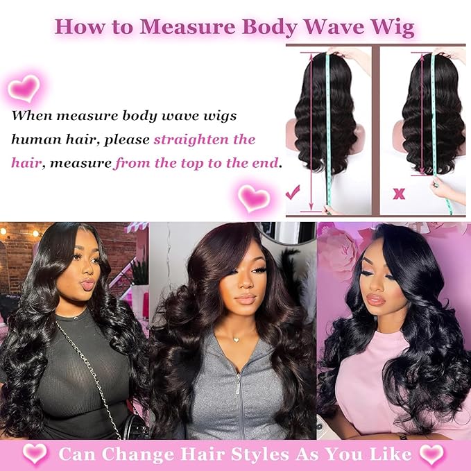 210 Density HD Lace Frontal Wig 13x6 Lace Front Wigs Pre Plucked Human Hair Body Wave Lace Front Wigs Human Hair Wigs for Black Women 30 Inch Lace Front Wig Human Hair Long Black Wig Human Hair