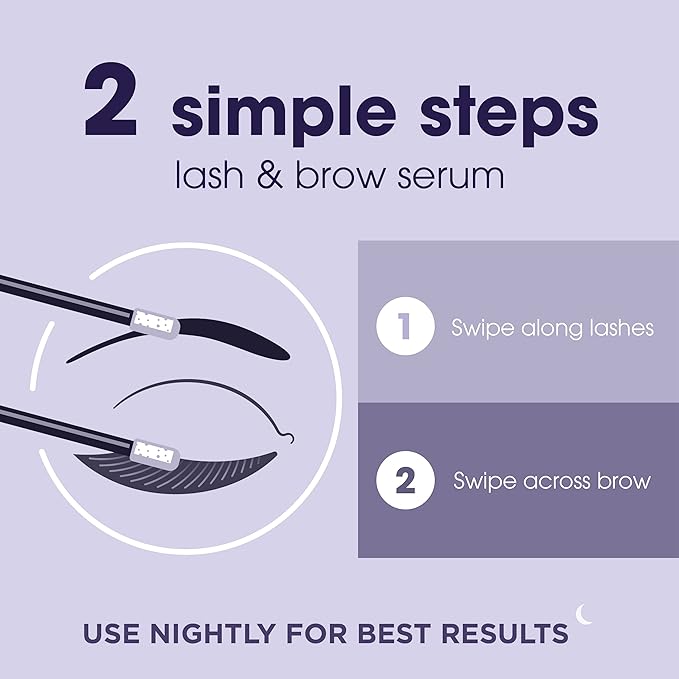 LUMIFY Eye Illuminations Lash & Brow Serum, Contains Peptides, Biotin & Hyaluronic Acid, Clinically Proven & Hypoallergenic, Contact Lens & Lash Extension Friendly, 3.8mL