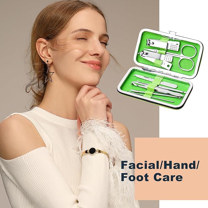 Manicure Kit Bulk, Nail Clippers Set Stainless Steel Fingernail Clippers Set, Sturdy Nail Tip Cutter Trimmers Professional Grooming Toenail Clippers Personal Pedicure Kits Gift (24 Count 8 in 1)