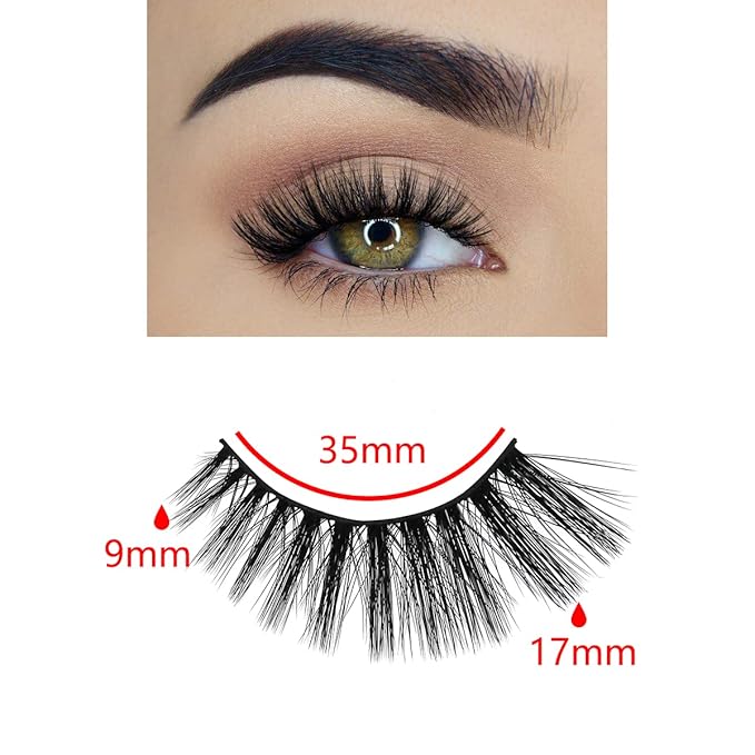 FARRED Wholesale Faux Mink Lashes 30 Pairs 3D A07 Medium Length Vegan Eyelashes Fluffy Volume Strip Lashes Bulk Fake Mixed Natural Look 3D False Eyelashes (3D A07)