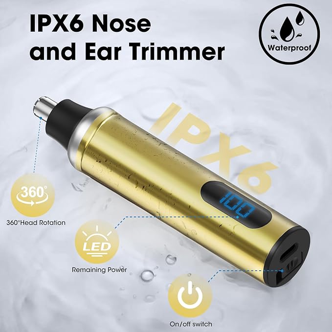 Suttik Professional Hair Clippers for Men, Barber Clippers and Trimmers Set, Foil Shavers for Men, 4 in 1 Cordless Hair Clippers Set Hair Cutting Kit Barber kit with LED Display