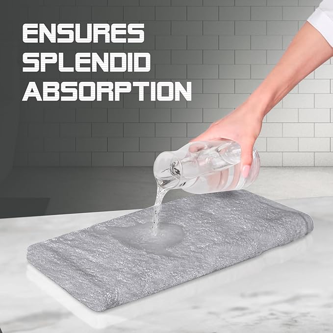 Oakias 100% Cotton Wash Cloths 24 Pack Grey - 12 x 12 Inches Ring Spun Cotton Facial Towels - Highly Absorbent Quick Dry Spa Towels - Bulk Washcloths Ideal for Scrubbing and Cleaning