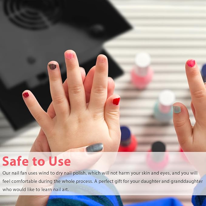 Nail Dryer for Regular Polish, 300W Nail Drying Fan with Hot and Cool Air, Professional Air Nail Dryer for Manicure Salon and Daily Home Use