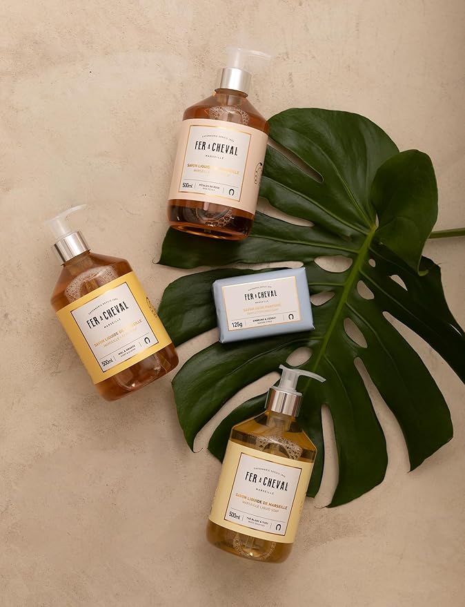 Fer à Cheval Savon Liquide De Marseille Soap, Luxury Hand Soap Savon De Marseille Soap Bundle, 500ml/16.9fl oz