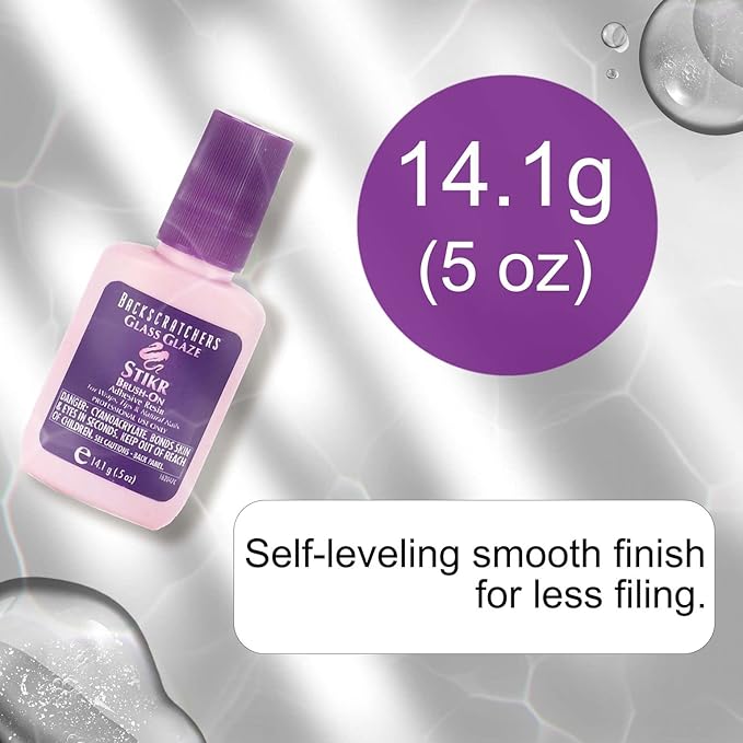 Backscratchers Extreme Glass Glaze Stikr Brush-On, 0.5 Fluid Ounce