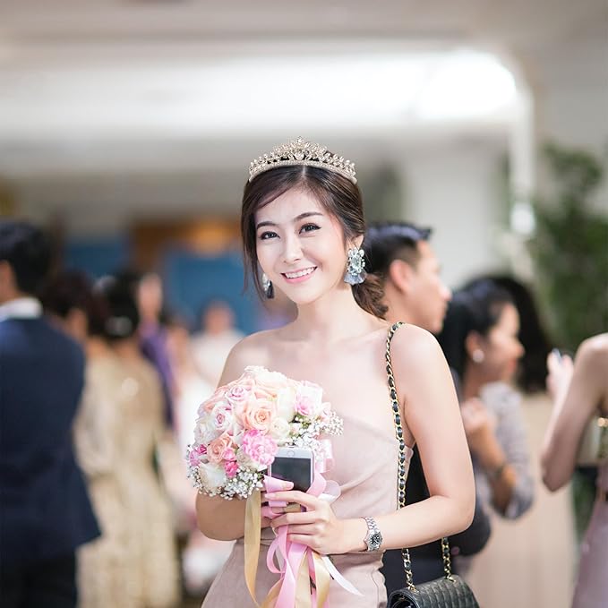 LIMELIA Women's Tiara for Henna Wedding Party|Glitter Hair Accessories for Bridal Birthday Pageant Prom Halloween Costume Christmas Party, Queen Princess Crowns | Leaf Model-Silver