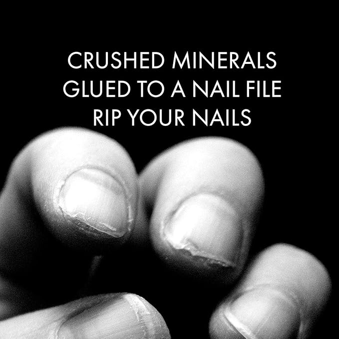 GERMANIKURE Crystal Glass Nail File Set in Yellow Suede Case – Handmade in Czech Republic – Professional Manicure & Pedicure Supplies – Glass Cuticle Stick, Pusher, Moon File