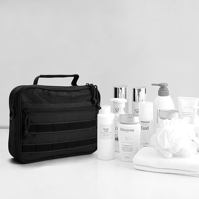 VELVEBAG Mens Toiletry Travel Bag Hanging Toiletry Bag Toiletry Bag Shaving Bag for Men Travel for Cosmetic,Toiletries,Accessories Black