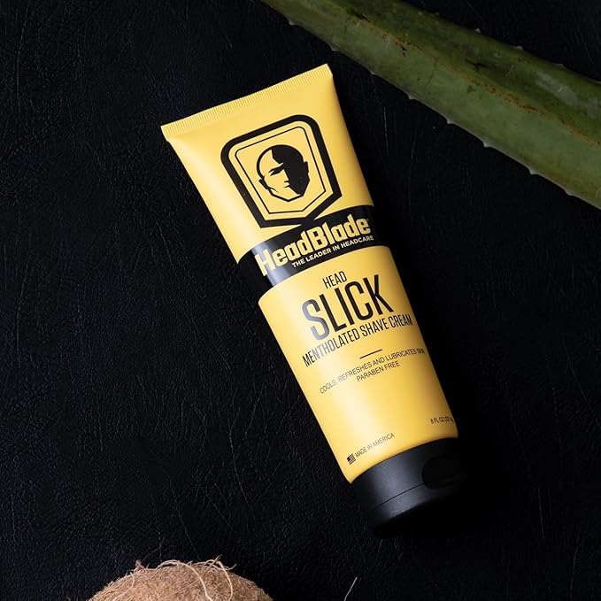 HeadBlade HeadSlick Shave Cream 8 oz for Smooth Headshaving for Bald Men, Helps with Irritation, Redness, & Razor Burn