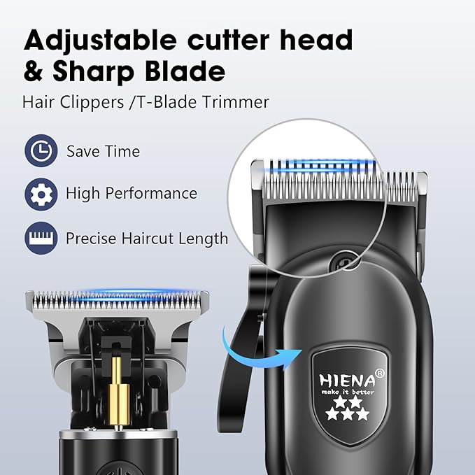 Professional Hair Clippers Set for Men,Cordless Rechargeable Clippers Set and Trimmers Kit, Haircut Clipper Set for Barbers with LED Display, Gifts for Men
