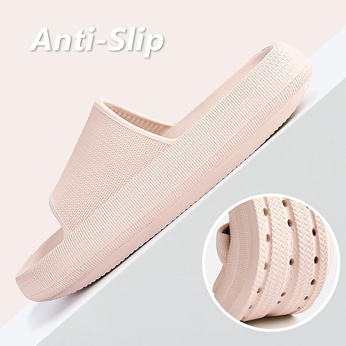 Menore Slippers for Women and Men Quick Drying, Parent-Child EVA Open Toe Soft Slippers, Non-Slip Soft Shower Spa Bath Pool Gym Beach House Sandals for Indoor & Outdoor