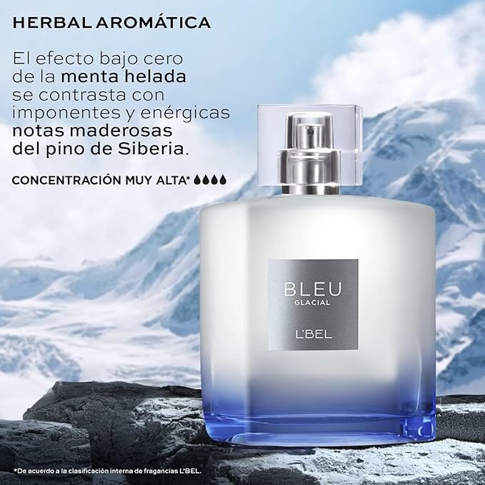 L'Bel - Bleu Glacial Men's Perfume Long Lasting 100 ml