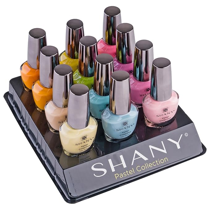 SHANY Nail Polish Set - Nail Lacquer Quick Dry, Full Size, Vibrant, Colorful, Trendy, Semi Glossy, Shimmery, Matte Nail Polish Set - 12 Colors - Pastel Collection