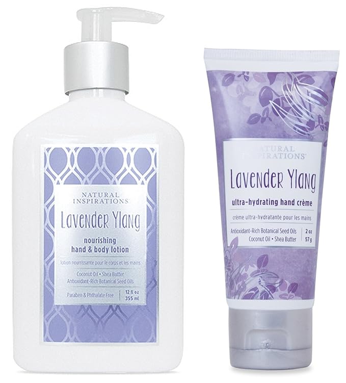 Natural Inspirations Hand & Body Lotion and Hand Creme Gift Set - Lavender Ylang