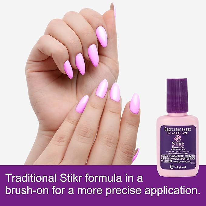 Backscratchers Extreme Glass Glaze Stikr Brush-On, 0.5 Fluid Ounce