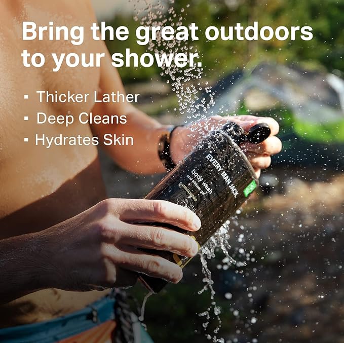 Every Man Jack Eucalyptus Mint Mens Body Wash for All Skin Types - Cleanse, Nourish, and Hydrate Skin with Naturally Derived Ingredients - Paraben Free, Phthalate Free, Dye Free - 33.8oz - 2pack