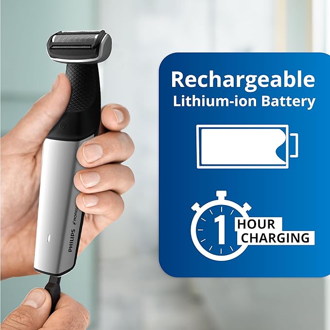 Philips Norelco Body Groomer Series 5000 Body Shaver, Body Hair Trimmer for Men, Showerproof Manscaping Groin Trimmer for Men