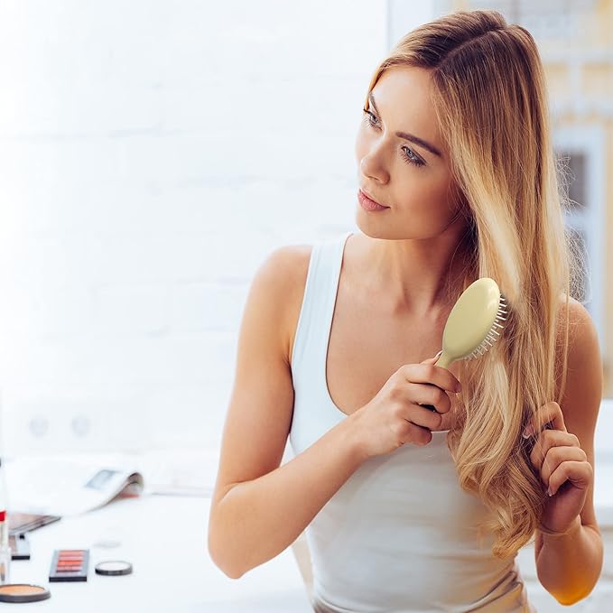 24 Pieces Mini Wet Hair Brush, Travel Detangling Brush, for Most Hair Types, with Ease Knots Without Tears or Breakage, Multicolor