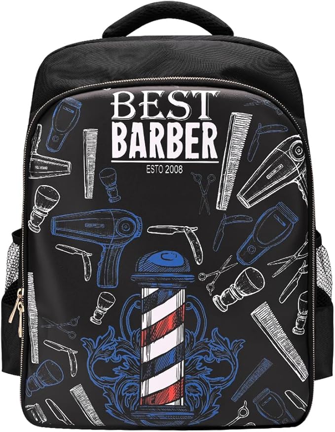 CGBARBER Barber Supplies Bag Organizer for Clippers and Supplies, Portable Hairstylist Clipper Backpack Travel Barber Shop Tools Bag