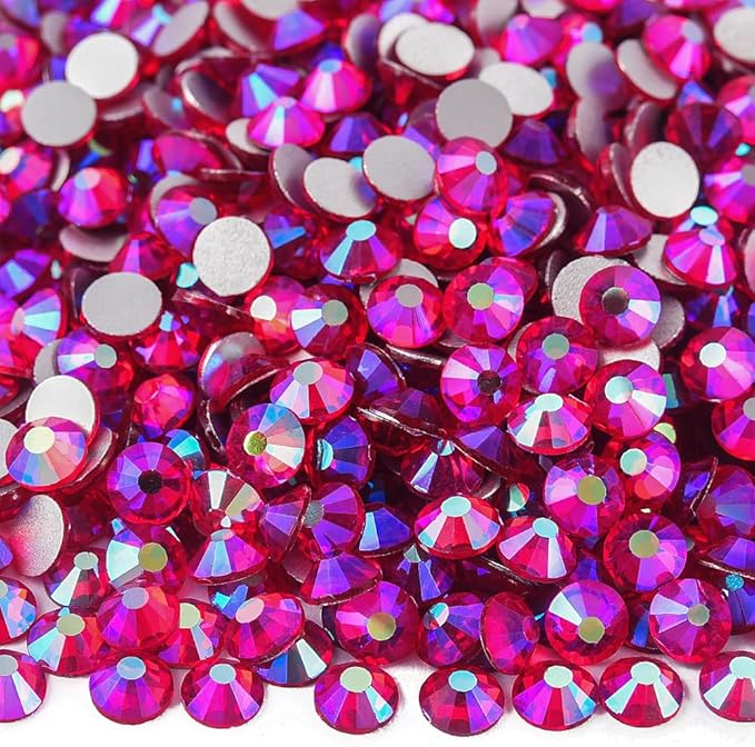 Blinginbox Flatback Rhinestones Bulk,14400pcs Crystal Round Loose Gemstones Glass Rhinestones for Crafts Makeup Nail Art Clothes Shoes DIY Decorations(SS16,3.8-4.0mm,Siam AB)