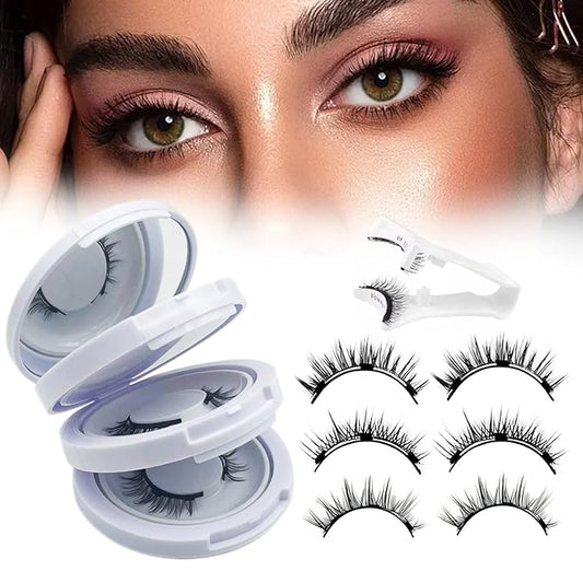 Elara Craft Magnetic Eyelashes,Magnetic Eyelashes with Applicator,2025 New Magnet Lashes Natural Look,Reusable Soft Lashes Kit No Glue Needed(03+04+07)