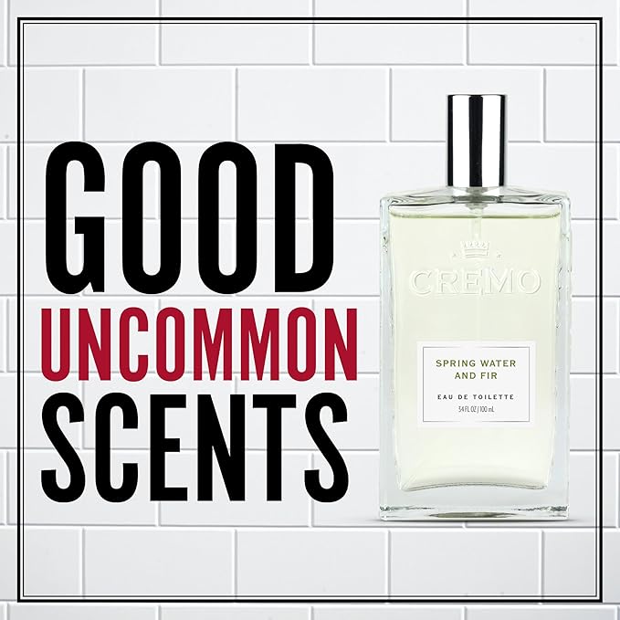 Cremo Spring Water Fir Cologne Spray, A Refreshing, Clean Scent with Notes of Spring Water, Cool Moss and Balsam Fir, 3.4 Fl Oz