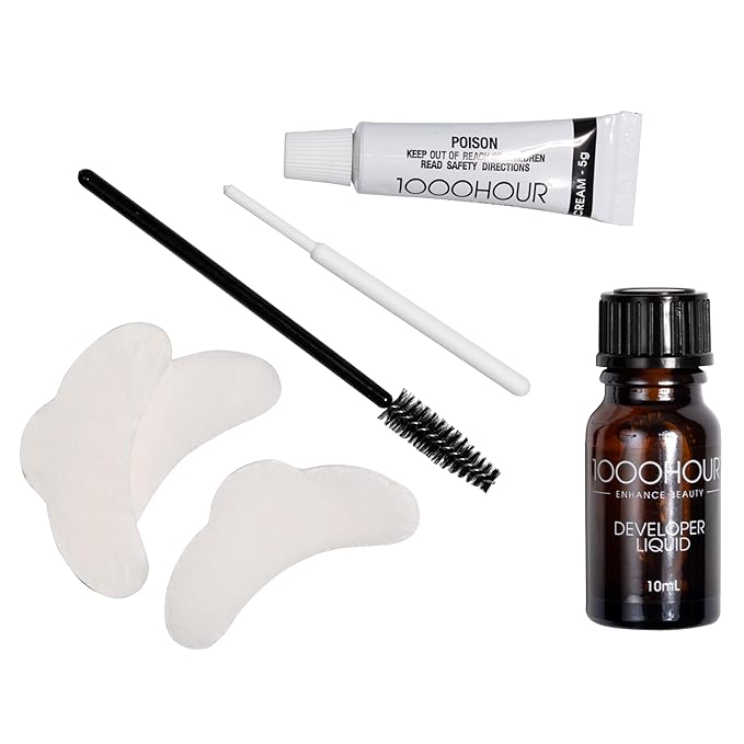 1000 Hour Professional Formula Lash and Brow Kit - Defined Brows with a Long-Lasting Formula with Eyebrow Mascara - Brow Gel for Stunning Brows that Last Up To 6 Weeks with 12 Applications - (Black)