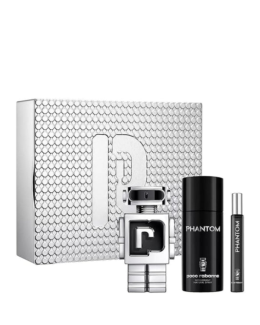 Paco Rabanne Phantom 3-Piece Tin Set for Men,