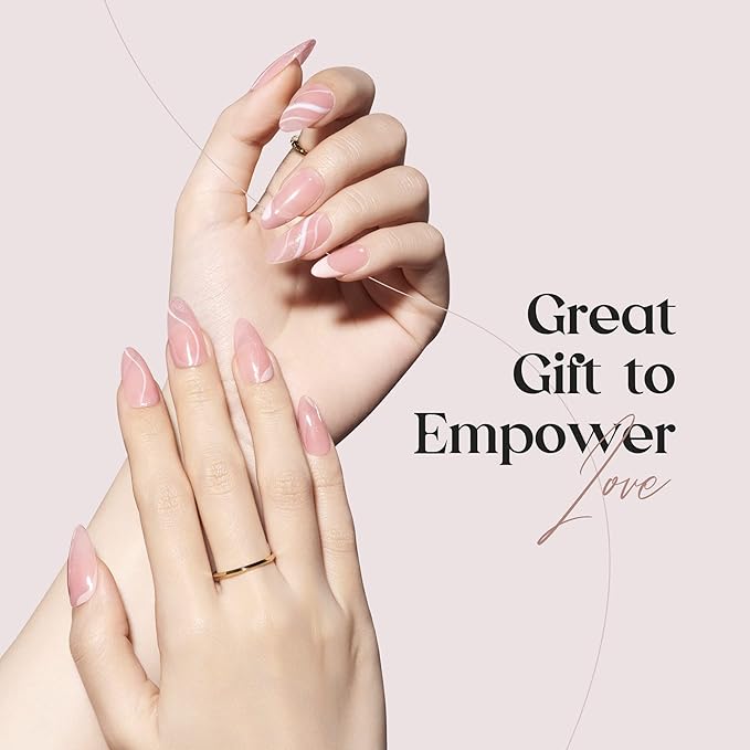 Beetles Gel Nail Polish Kit with LED Light Base & Top Coat, 6 Neutral Nude Colors, Chrome Nail Powder, 1g Glazed Silver