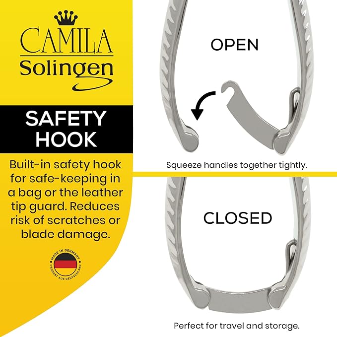 CS13 Large Heavy Duty Toe Nail Clipper for Thick Toenails, Manicure & Pedicure, Double Barrel Spring. Super Sharp Trimmer Curved Stainless Steel 20mm Blade Made in Solingen, Germany