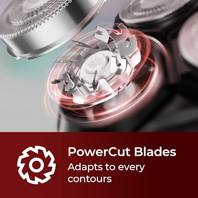 Electric Razor for Men, rategist Rechargeable Shaver, Waterproof Wet Dry Cordless, Adjustable Speeds, with Nose Hair Trimmer