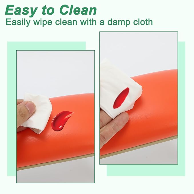 VOCOSTE 1 Set Arm Rest for Nails Tech, Non-Slip Nail Arm Rest, Manicure Hand Rest with Nail Table Mat, Hand Rest for Nails Tech, Nail Hand Rest, Orange