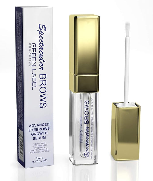 Spectacular BROWS - Brow Enhancer and Brow Growth Serum - Eyebrow Growth Enhancer- Eyebrow Growth Serum with Biotin & Natural Peptides. For Thin, Over-Plucked Eyebrows. Lash & Brow Growth Products