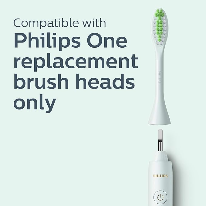 Philips One by Sonicare Battery Toothbrush, Mint Light Blue, HY1100/03