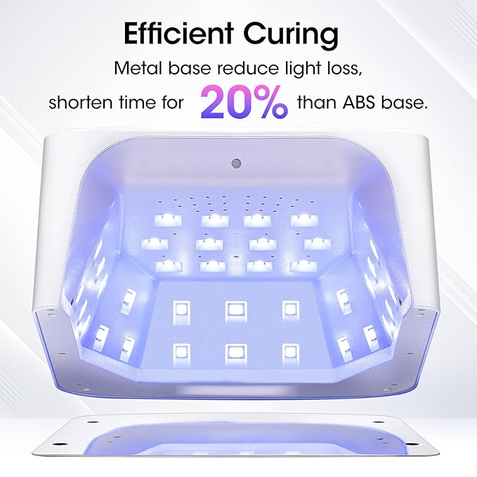 Gellen UV LED Nail Lamp, UV Light for Gel Nails 4 Timer Setting 48W, Professional Portable Nail Dryer, Fast Curing Gel Nail Polish UV Light with 36pcs Lamp Beads, Auto Sensor Nail Art Tool with Handle