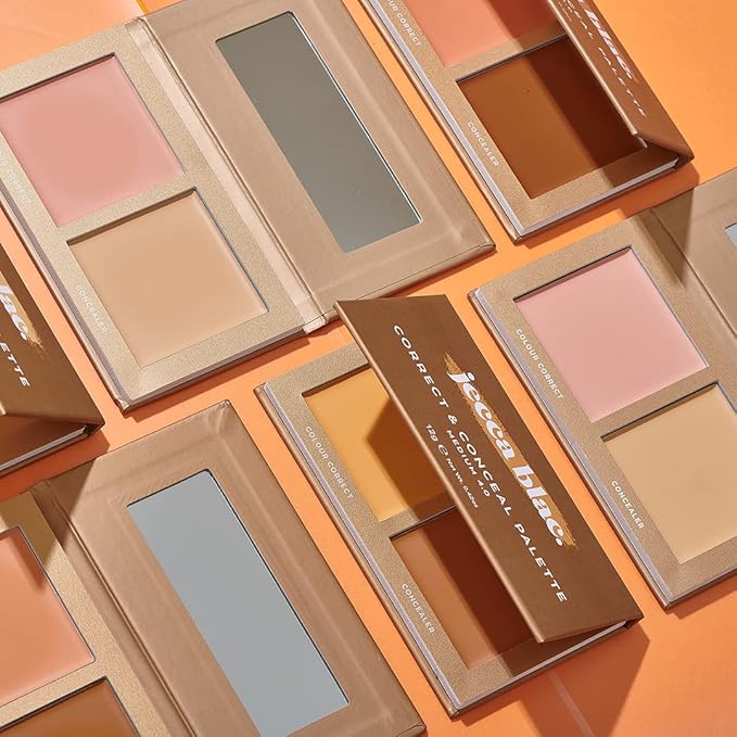 Jecca Blac Correct and Conceal Medium Coverage Palette, Lightweight Long Lasting Formula, Medium To Full Coverage, Gender Neutral and LGBTIQA+ Inclusive Make Up, Medium 4.0, 0.42 oz