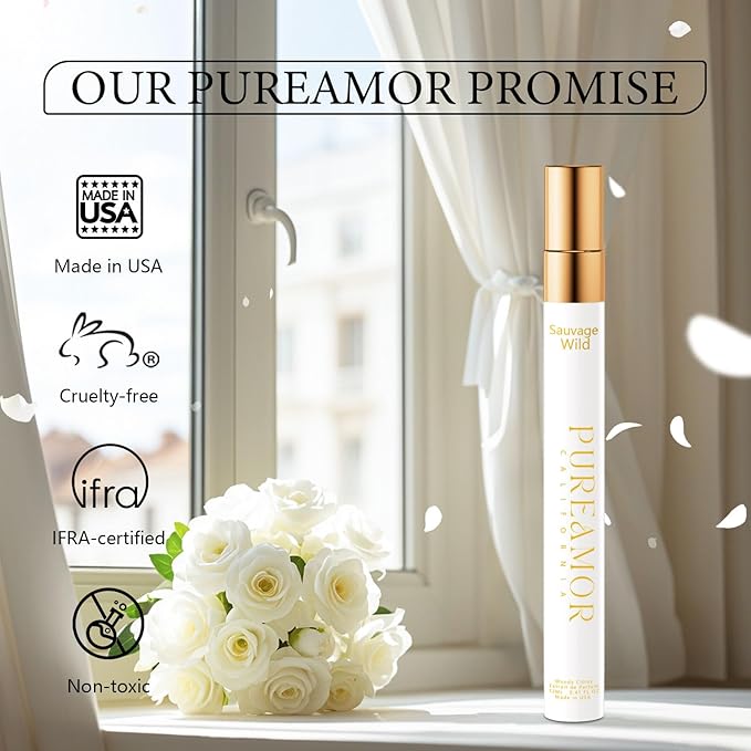 Pheromone Cologne for Men, Woody Citrus Perfume, Enhanced Scents Pheromones Perfumes for Men, Long Lasting Mens Pheromone Cologne Spray, 0.41 fl.oz Travel Size Perfume Spray (Sauvage Wild)