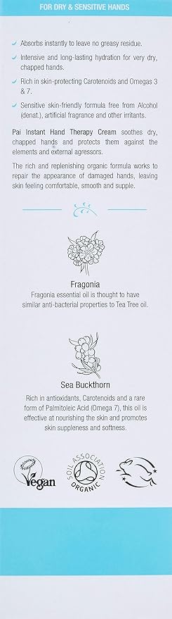 PAI SKINCARE - Heavy Mettle: Organic Fragonia + Sea Buckthorn Rescue Hand Cream | Natural, Vegan, Sensitive Skincare (2.5 fl oz | 75 mL)