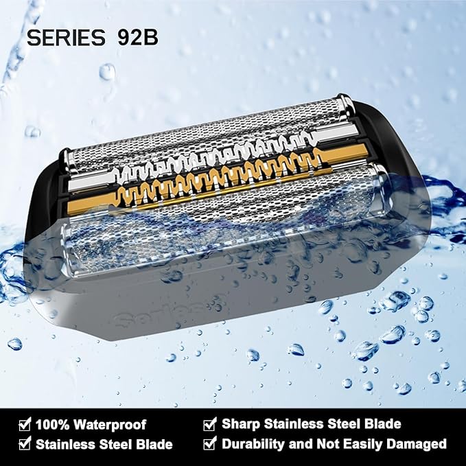 92B Series 9 Electric Shaver Replacement Head Compatible with Braun S9 Sport Replacement Head,92B Foil Blades for All Series 9 Shavers 9477cc,9330s,9465cc,9460cc,9419s,9390cc,9385cc