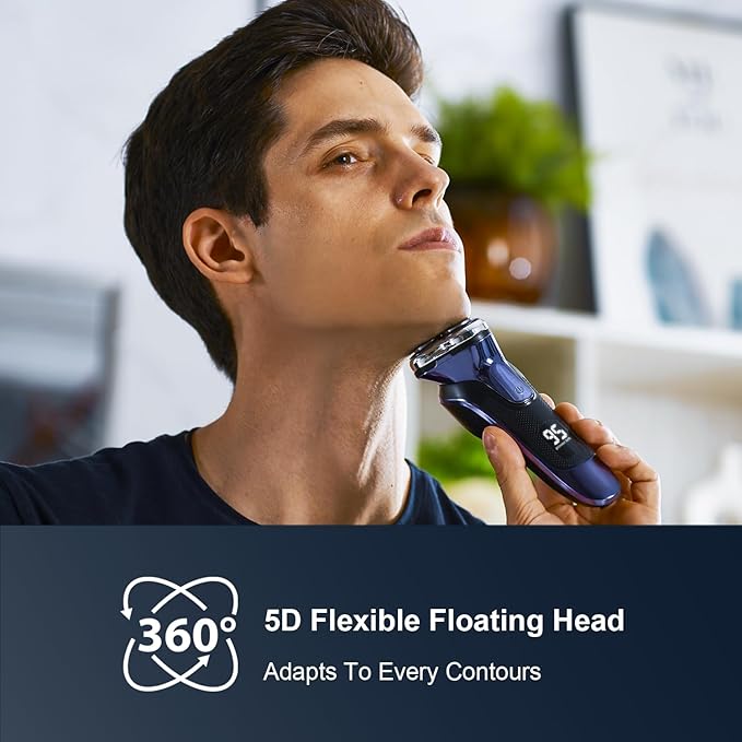 Electric Razor for Men, Noahstrong Electric Shaver for Men Face, Rechargeable Wet Dry Shaver with Pop Up Trimmer