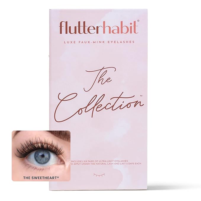 Collection Box Lashes – Natural Lash Clusters for Women - Salon Quality At Home Eyelashes Extension Kit - 6 Lash Sets - No Lash Glue Included