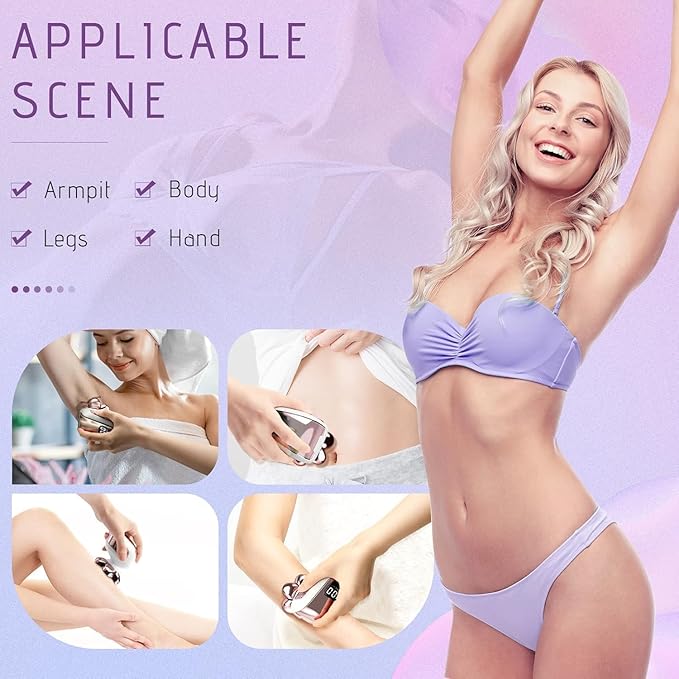 Electric Razors for Women, 5 in 1 Electric Shaver for Women, Cordless Painless Hair Remover for Legs Bikini Face Lips Hairs