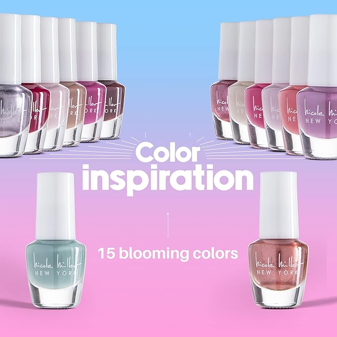 Nicole Miller Mini Nail Polish Set – Glossy, Vibrant Colors for Fingernails & Toenails, Green