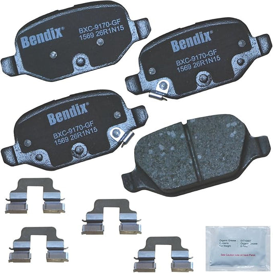 Bendix Priority1 CFC1569 Ceramic Rear Brake Pads for Fiat 500 2019-2009